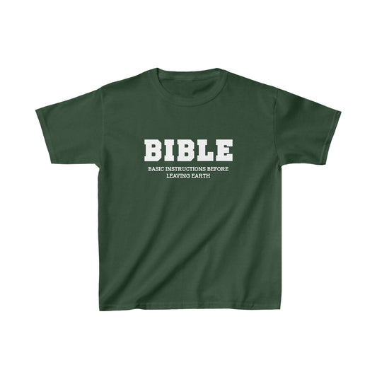 Bible - Basic Instructions Before Leaving Earth - Kids Heavy Cotton™ Tee