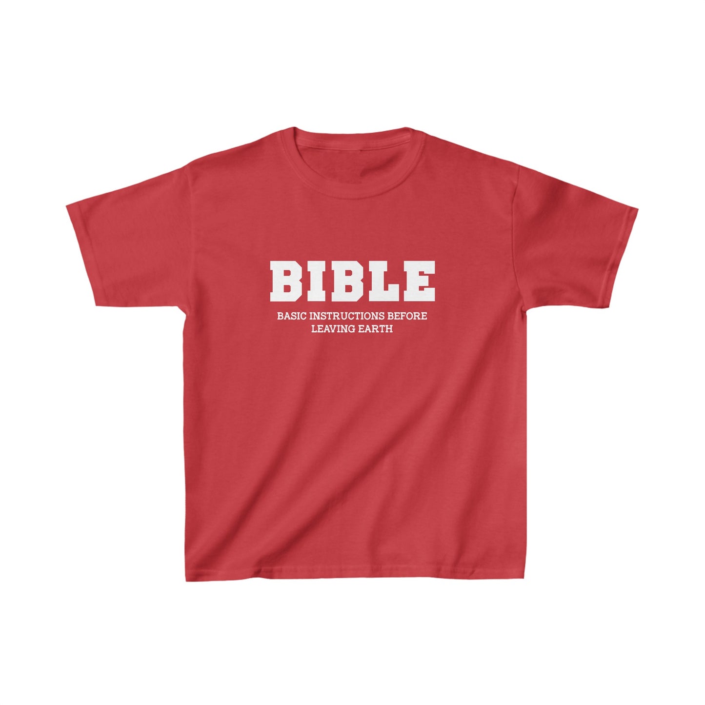 Bible - Basic Instructions Before Leaving Earth - Kids Heavy Cotton™ Tee